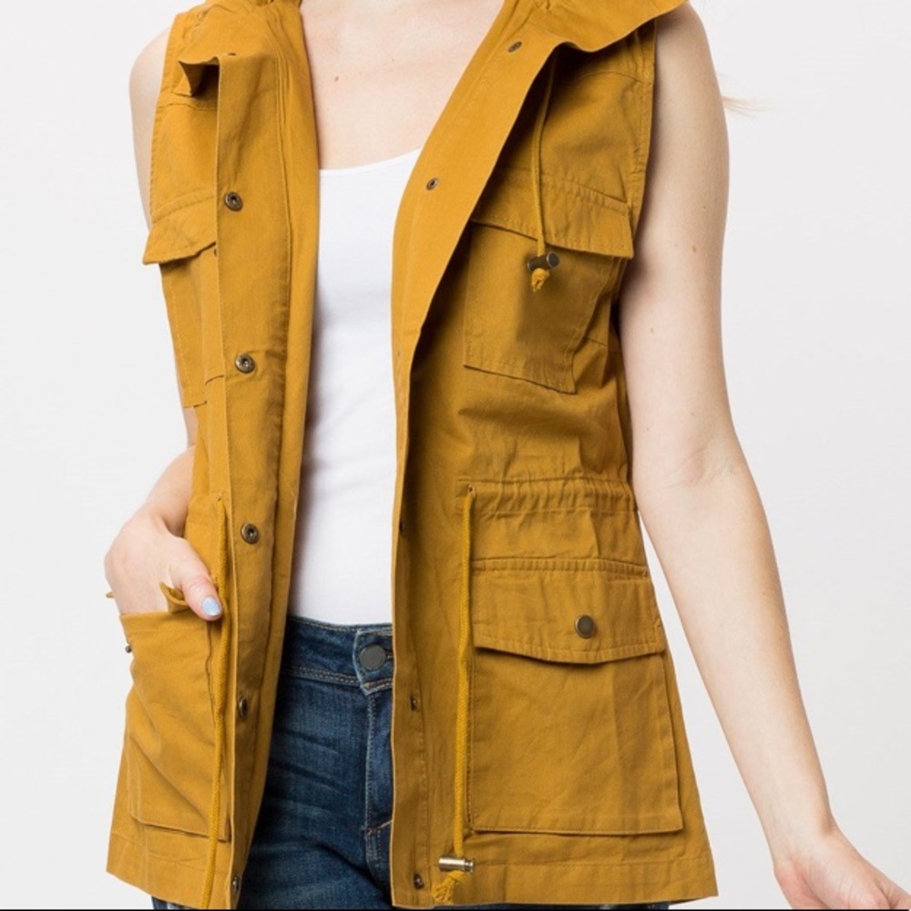 Mustard Yellow Utility Vest